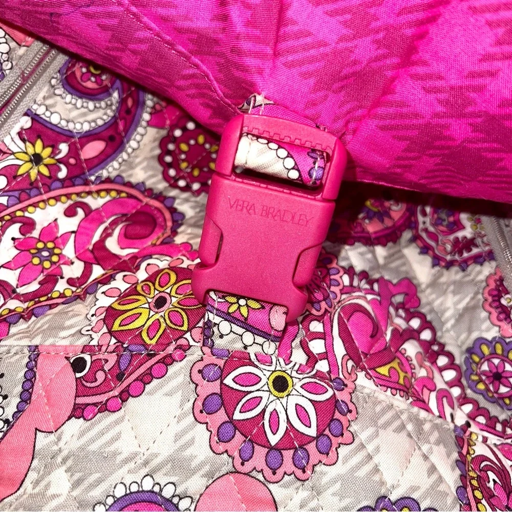 Vera Bradley Purple,Pink and Gray Messenger Bag Crossbody Fall 2012 EUC